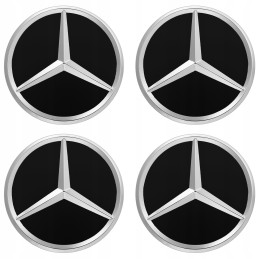 Víčka MERCEDES 75 mm černá