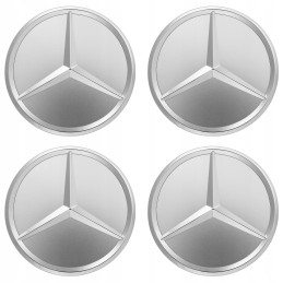 Víčka MERCEDES 75 mm stříbrná