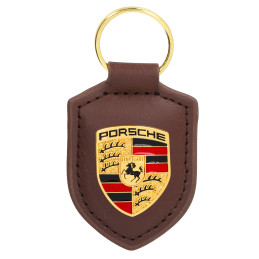 Klíčenka Porsche - hnědá barva