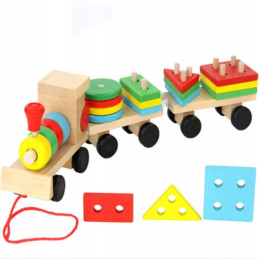 Montessori dřevěný vlak s...
